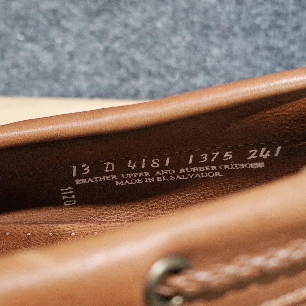 G.H. Bass Weejuns Bayside Boater Boat Shoes Men's 13 D Brown Leather